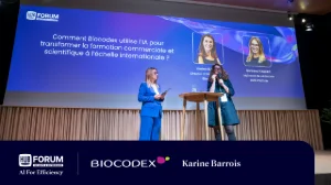 How does Biocodex use AI to transform commercial and scientific training at an international scale?